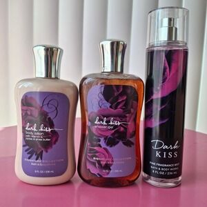 Bath & Body Works DARK KISS Set Lotion Shower Gel Fragrance Mist 3 Piece